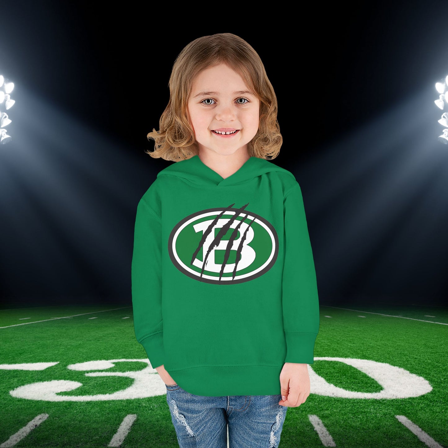 Brenham ISD Logo w/Claw Marks Toddler Hoodie
