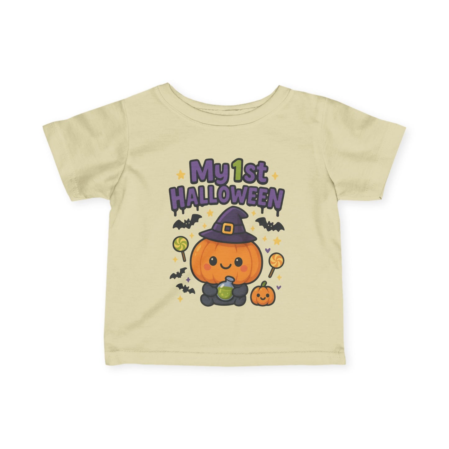 My 1st Halloween (Cute Pumpkin) Infant Soft T-Shirt