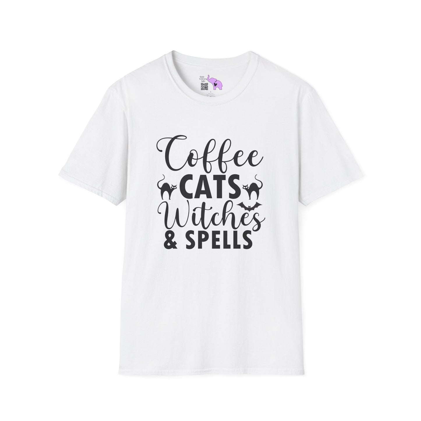 Coffee Cats Witches & Spells Adult T-shirt