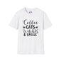 Coffee Cats Witches & Spells Adult T-shirt