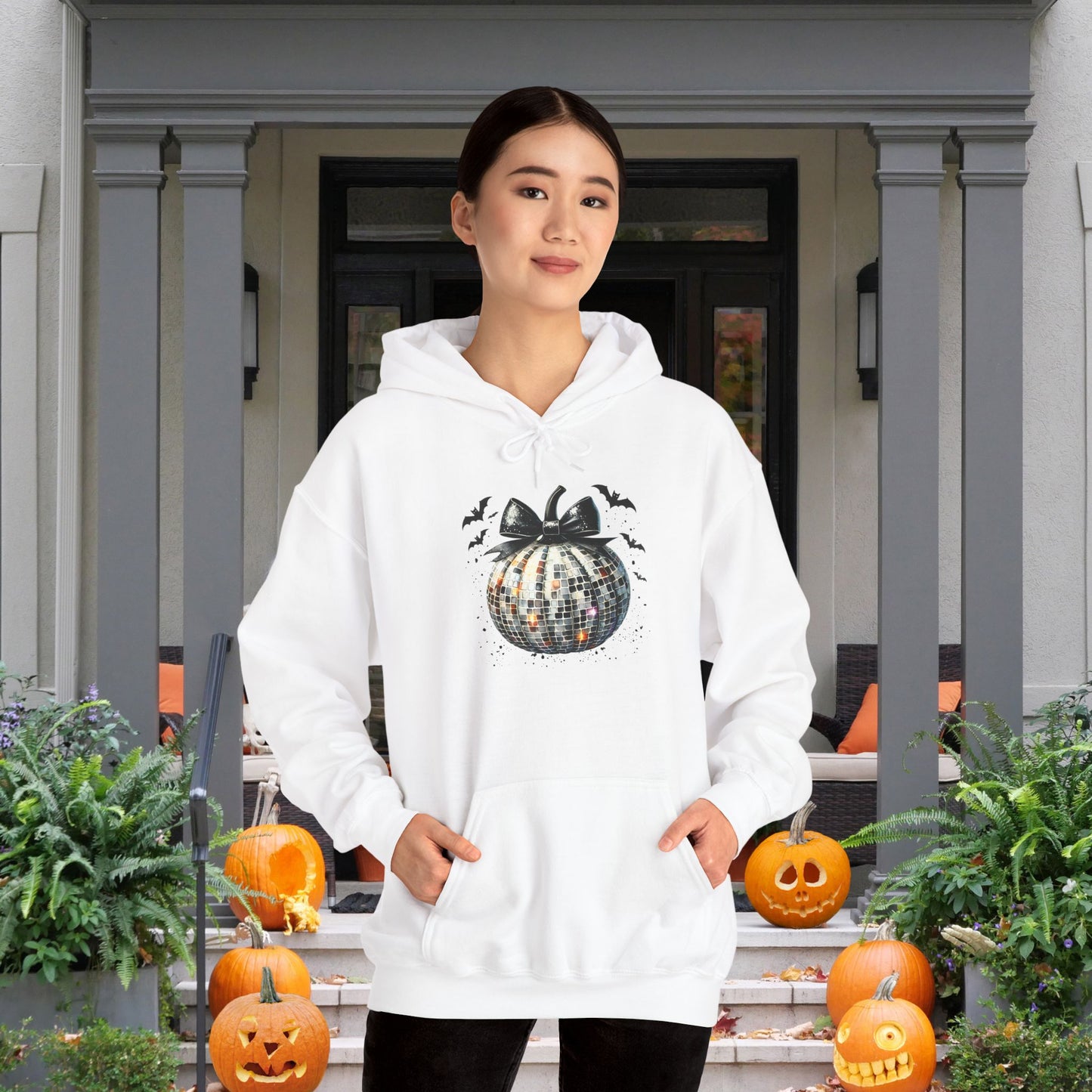 Silver Disco Pumpkin Heavy Blend™ Hooded Sweatshirt