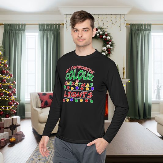 My Favourite Colour Is Christmas Lights Adult Long Sleeve Tee