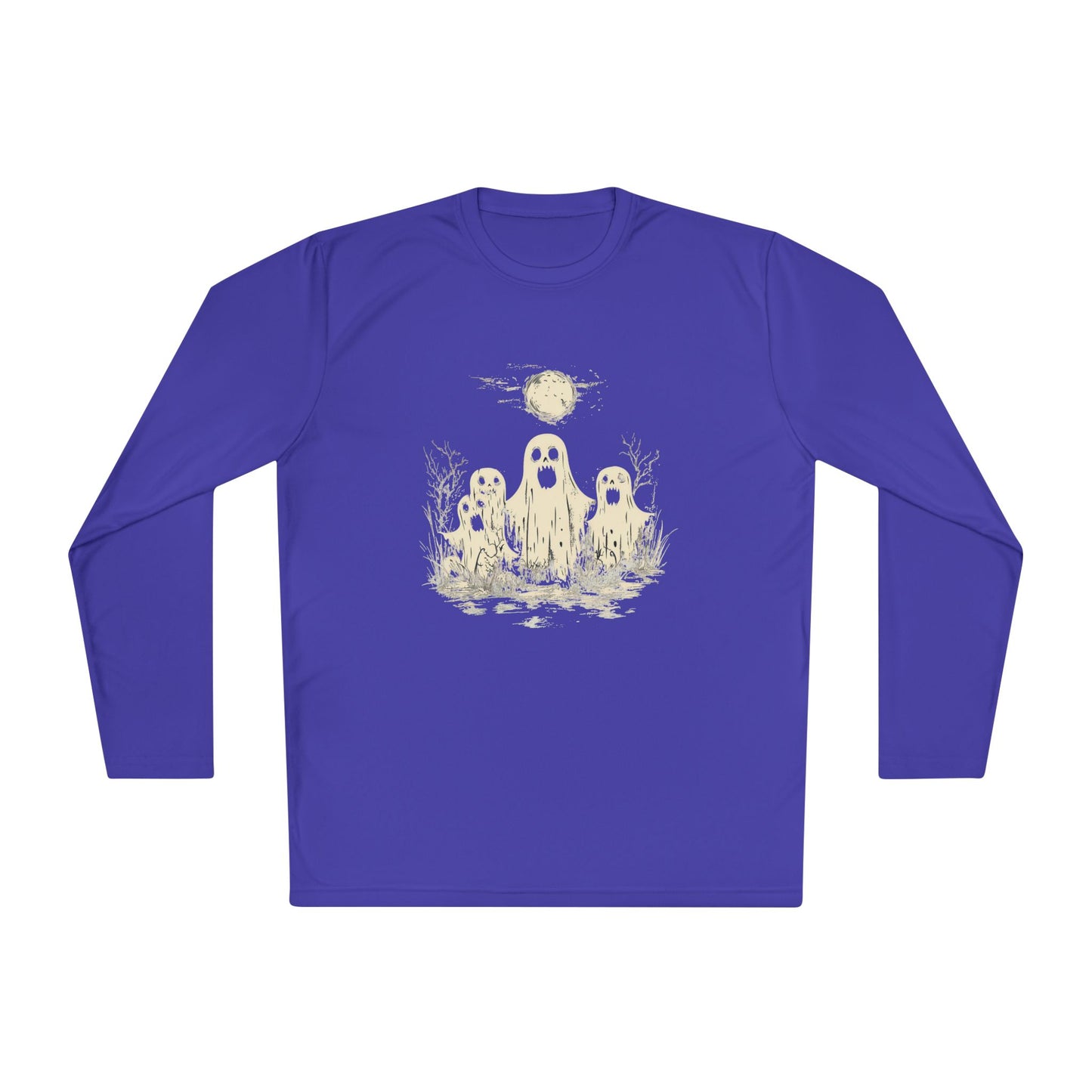 Creepy Ghost Trio Adult Long Sleeve Tee