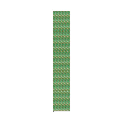 Colorful Christmas Village Green Wrapping Paper