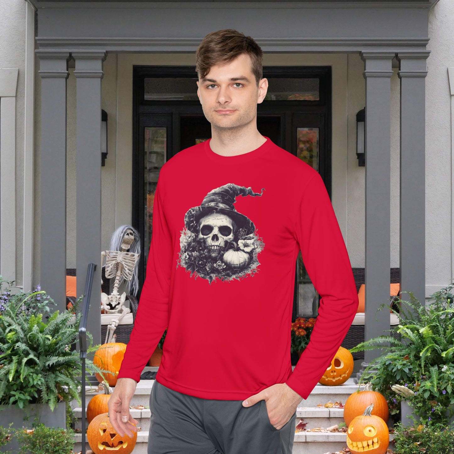 Halloween Ghoul 3 Adult Long Sleeve Tee