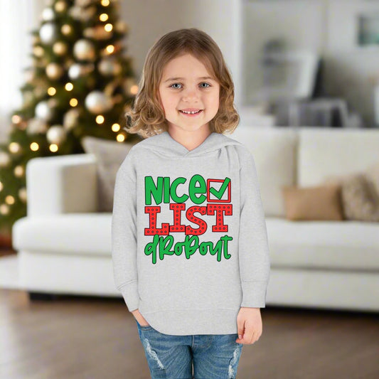 Nice List Dropout Toddler Pullover Fleece Hoodie