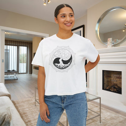 Tree of Life Yin Yang 6 Women's Boxy Tee