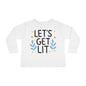 Hanukkah Let's Get Lit Toddler Long Sleeve Tee