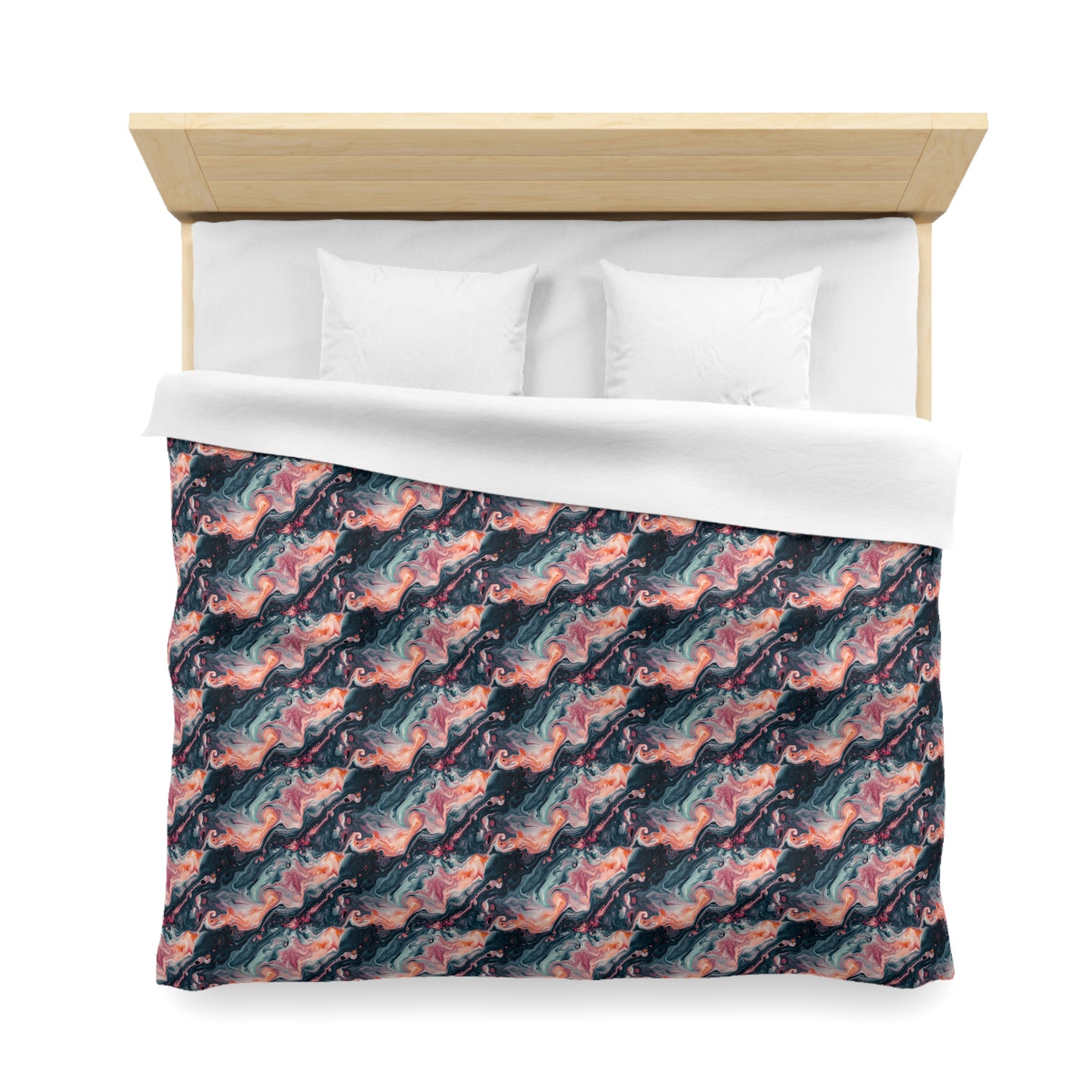 Pink Venom Marble Microfiber Duvet Cover