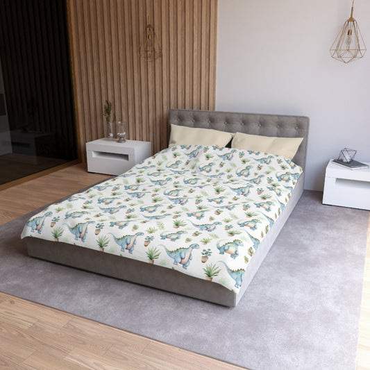 Adorable Dinosaurs Microfiber Duvet Cover