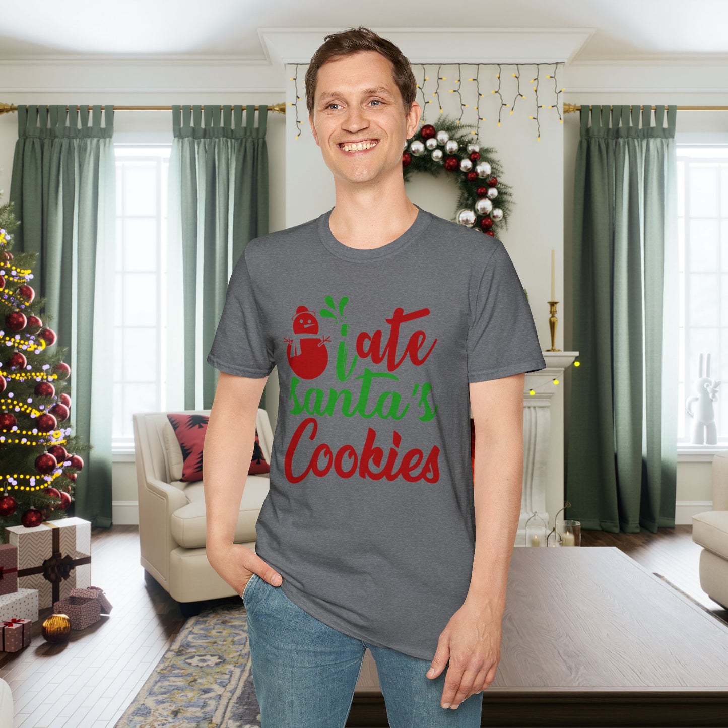 I Ate Santa's Cookies Adult T-shirt