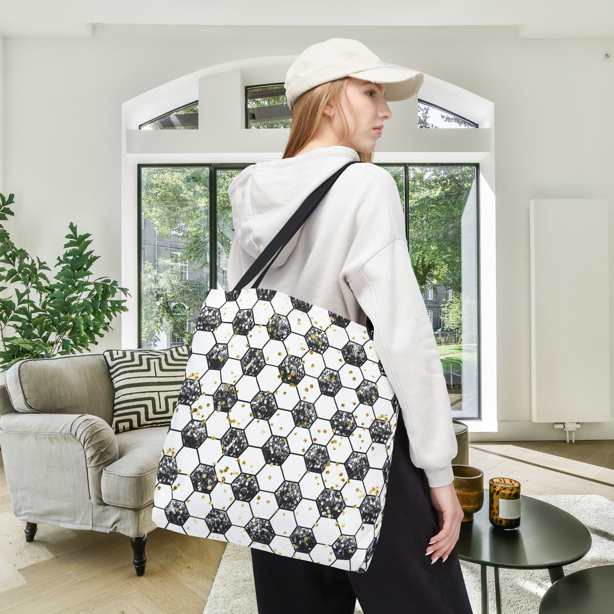Soccer Gold Rush Canvas Tote Bag