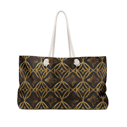 Golden Star Lattice Weekender Bag