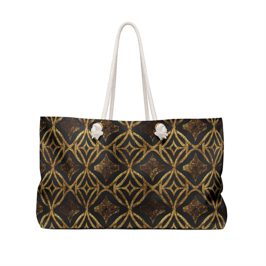 Golden Star Lattice Weekender Bag