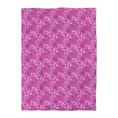 Blush Peony Garden Microfiber Duvet Cover