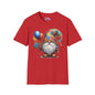 Autism Awarness Gnome w/Balloons Adult T-shirt