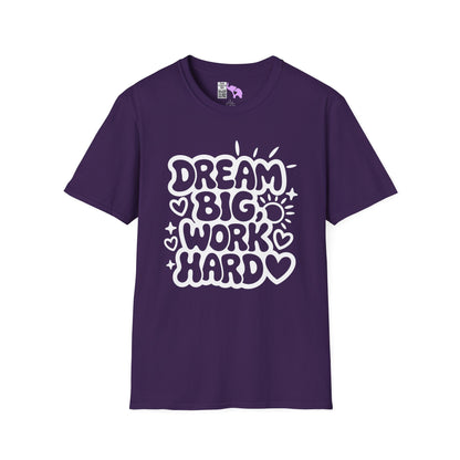 Dream Big Work Hard (Hearts) Adult T-shirt