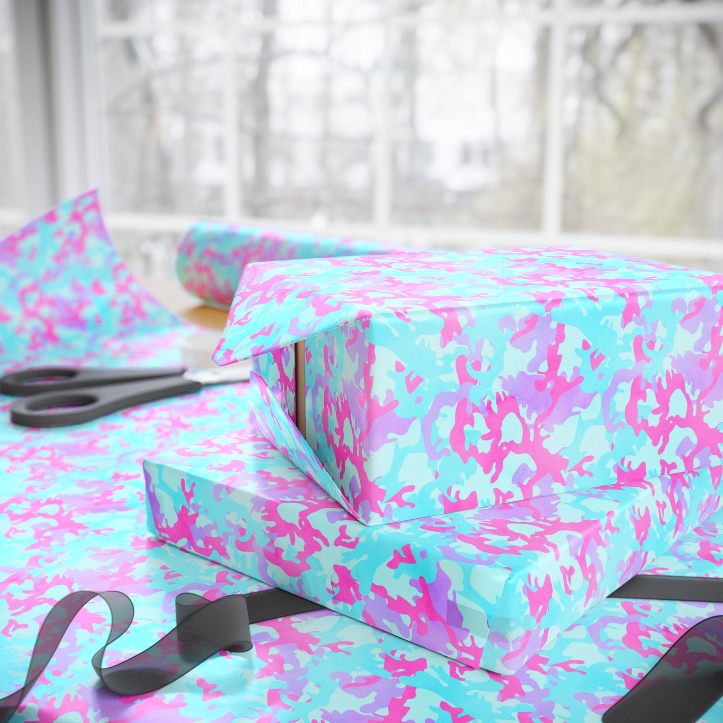 Cotton Candy Camo Wrapping Paper