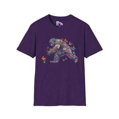 Flowers & Butterflies Bigfoot Adult T-shirt