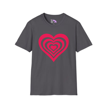 Layered Hearts Adult T-shirt