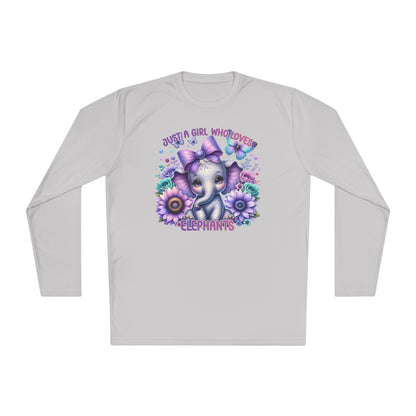 Just A Girl Who Loves Elephants Unisex Lightweight Long Sleeve Tee