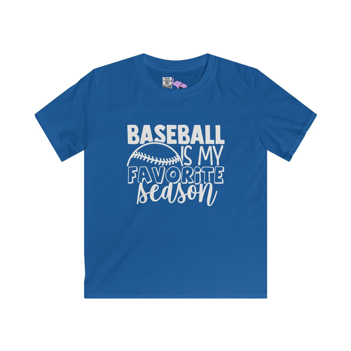 Baseball Is My Favorite Season Youth Softstyle Tee
