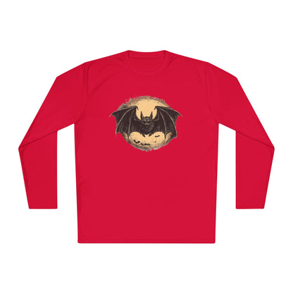 Bat Over Moon Adult Long Sleeve Tee