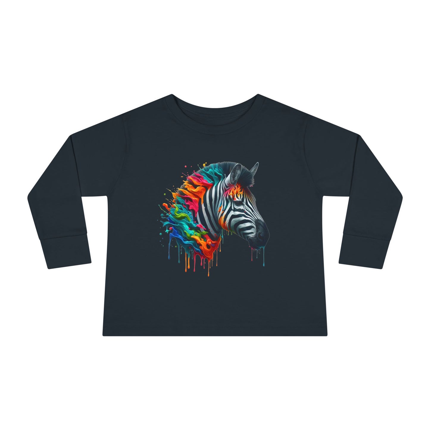 Colorful Zebra Toddler Long Sleeve Tee