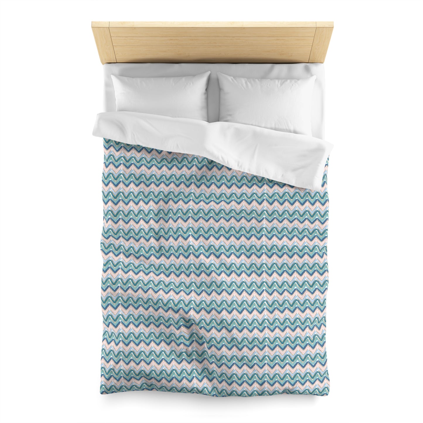 Serene Chevron Microfiber Duvet Cover