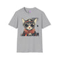 Creepy Aviator Cat Adult T-shirt