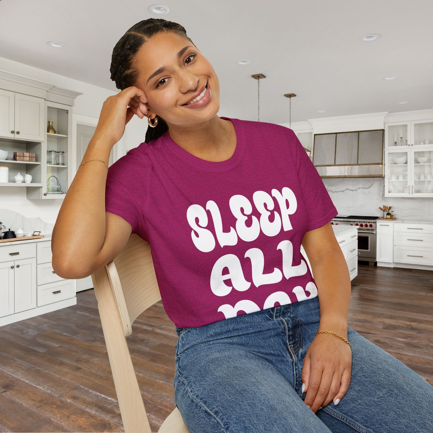 Sleep All Day Adult T-shirt