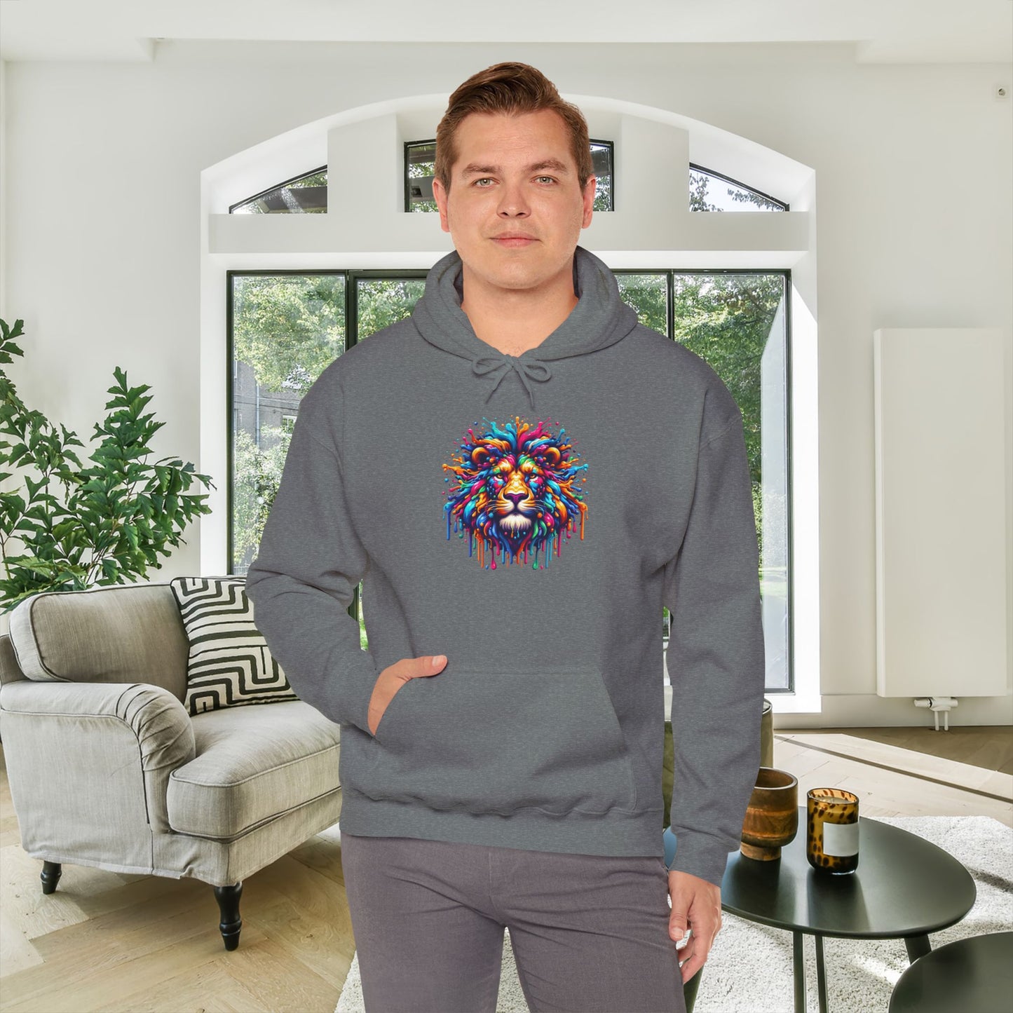 Colorful Lion Heavy Blend™ Hooded Sweatshirt