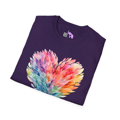 Feathery Heart Adult T-shirt