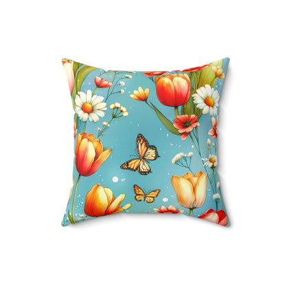 Butterfly Bloom Throw Pillow