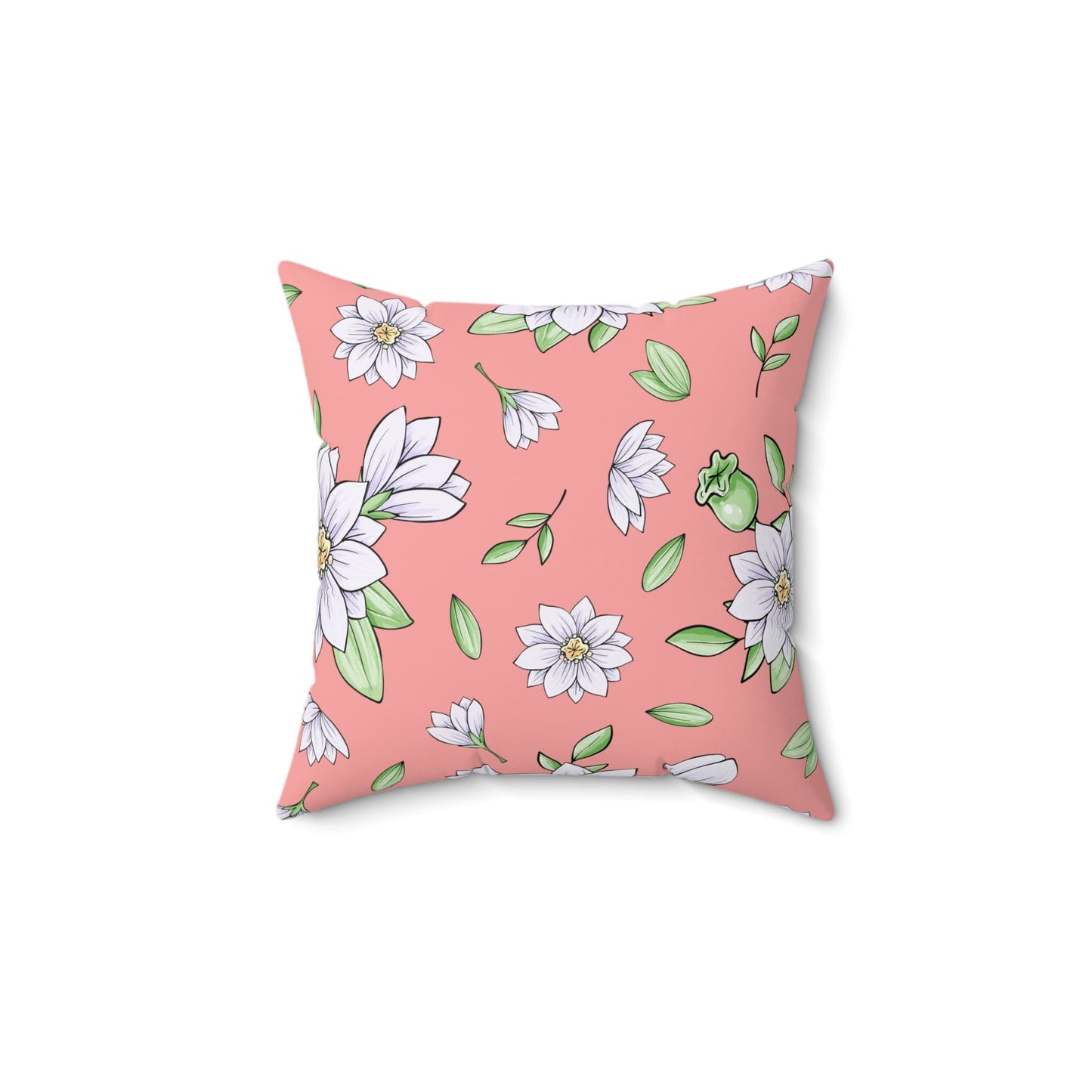 Jasmine Blush Garden Throw Pillow