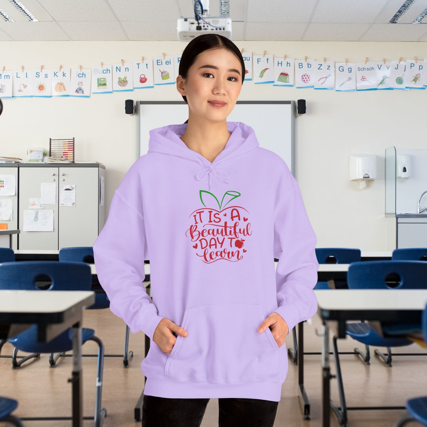 It's A Beautiful Day To Learn Heavy Blend™ Hooded Sweatshirt