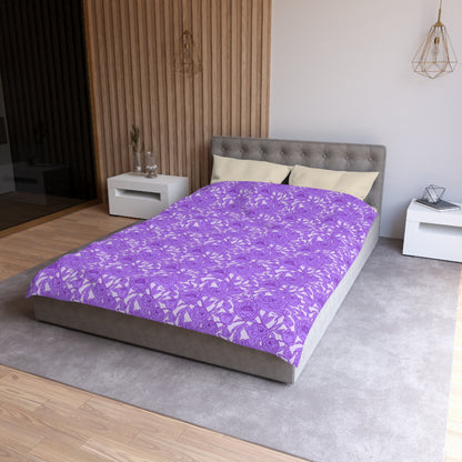 Lavender Peony Symphony Microfiber Duvet Cover