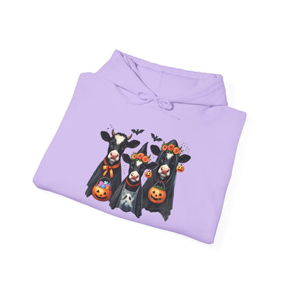 Trick or Treating Cows Heavy Blend™ Hooded Sweatshirt