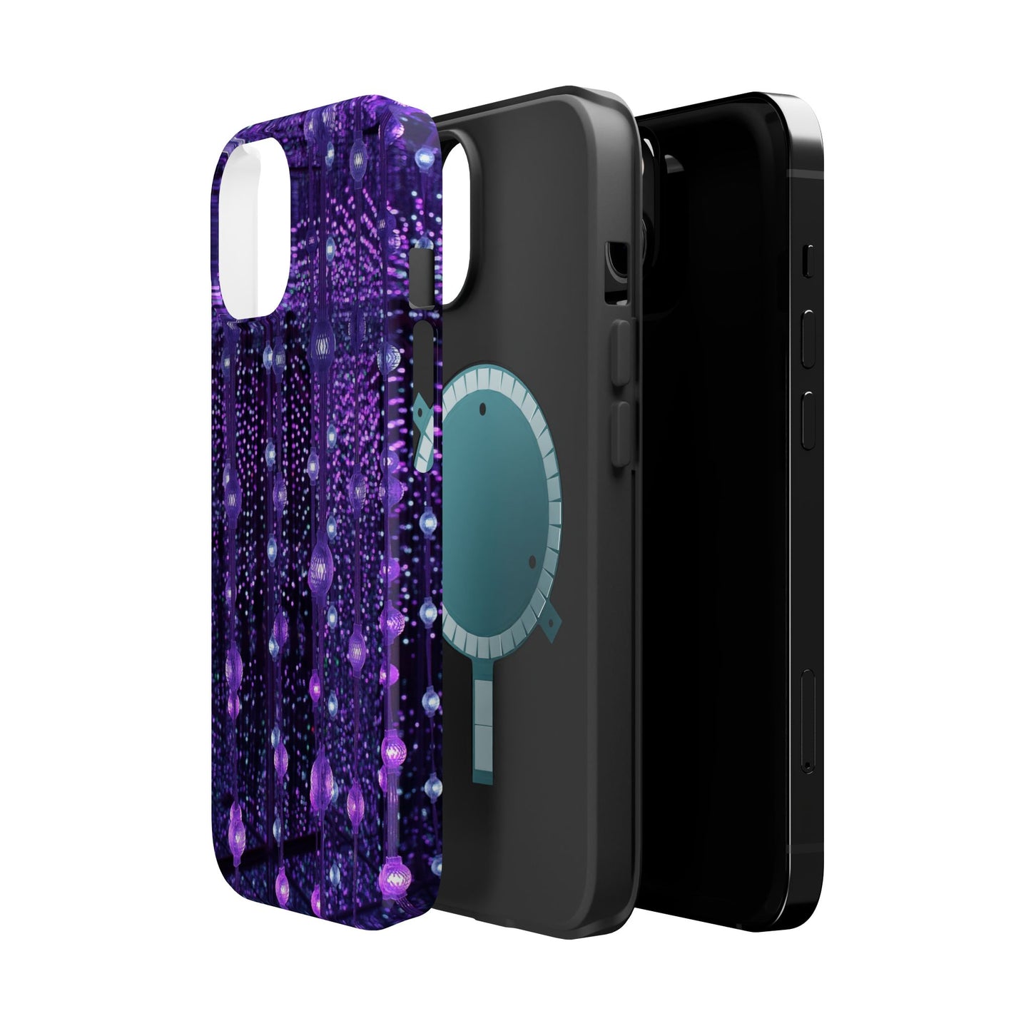 Purple Raindrops MagSafe® Compatible Tough Case for iPhone