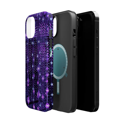 Purple Raindrops MagSafe® Compatible Tough Case for iPhone