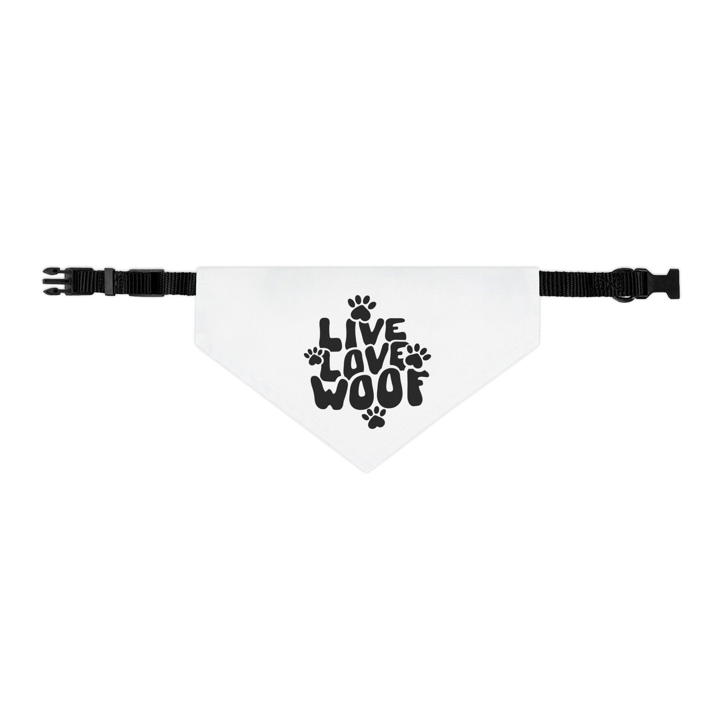 Live Love Woof Pet Bandana Collar