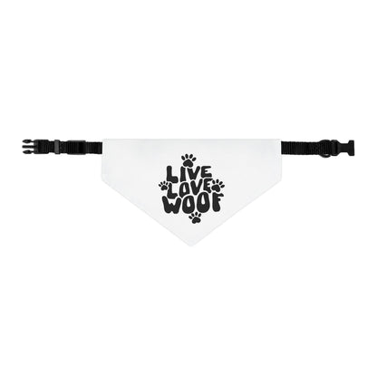 Live Love Woof Pet Bandana Collar