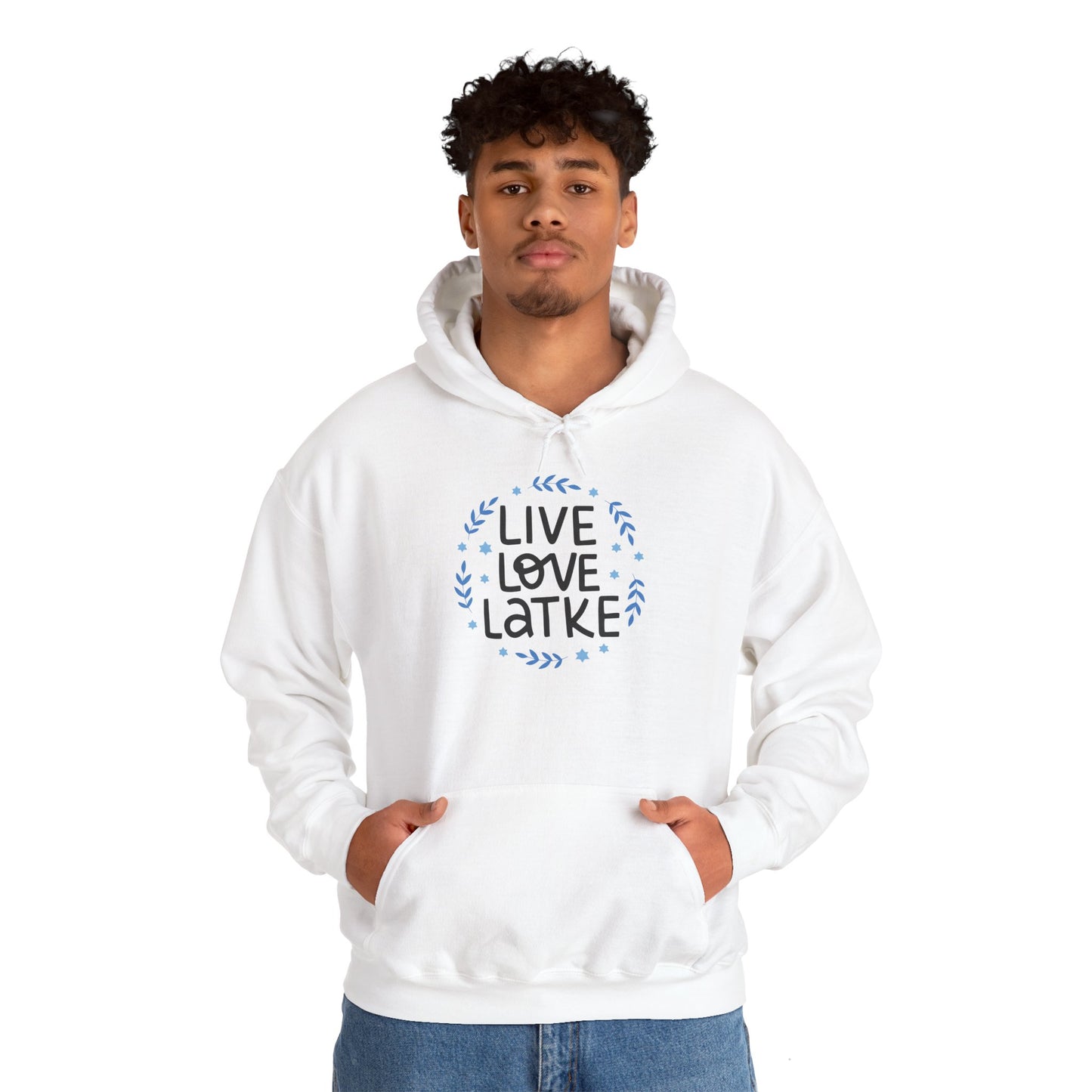 Hanukkah Live Love Latke Adult Heavy Blend™ Hooded Sweatshirt