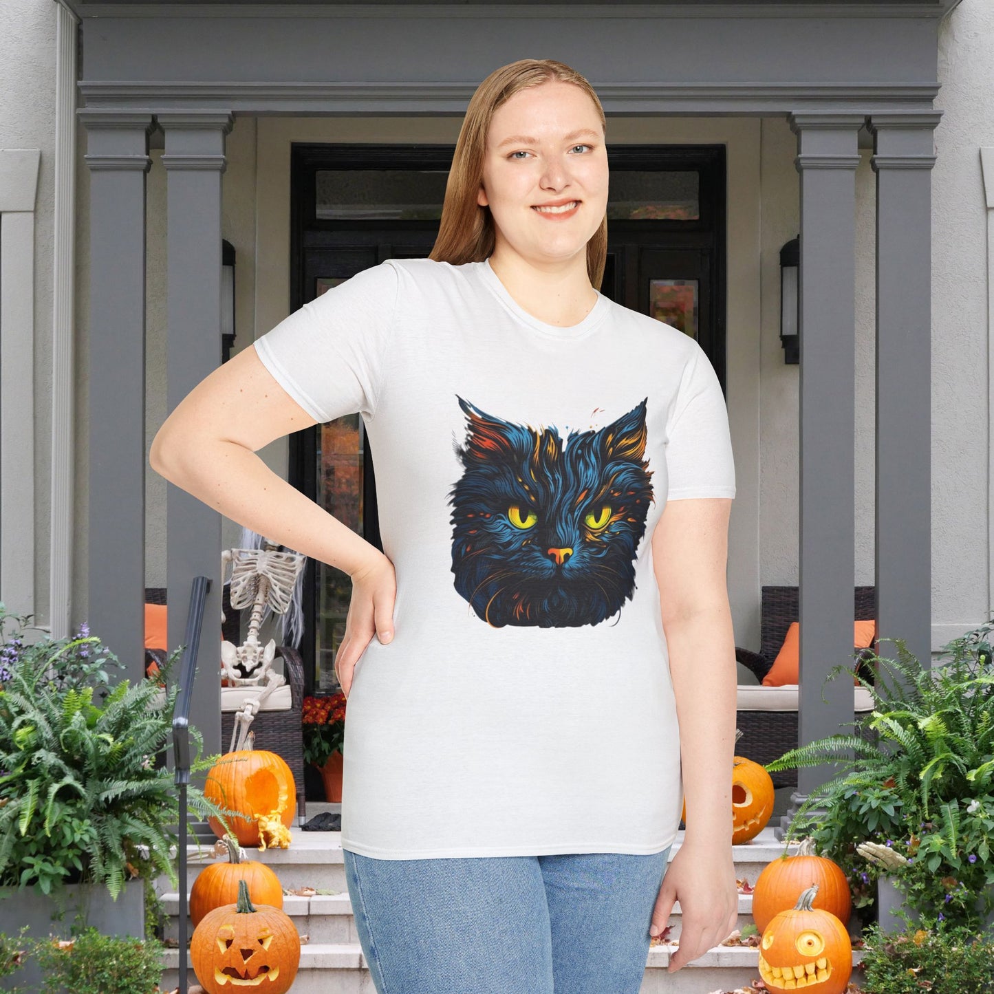 Creepy Black Cats 15 Adult T-shirt
