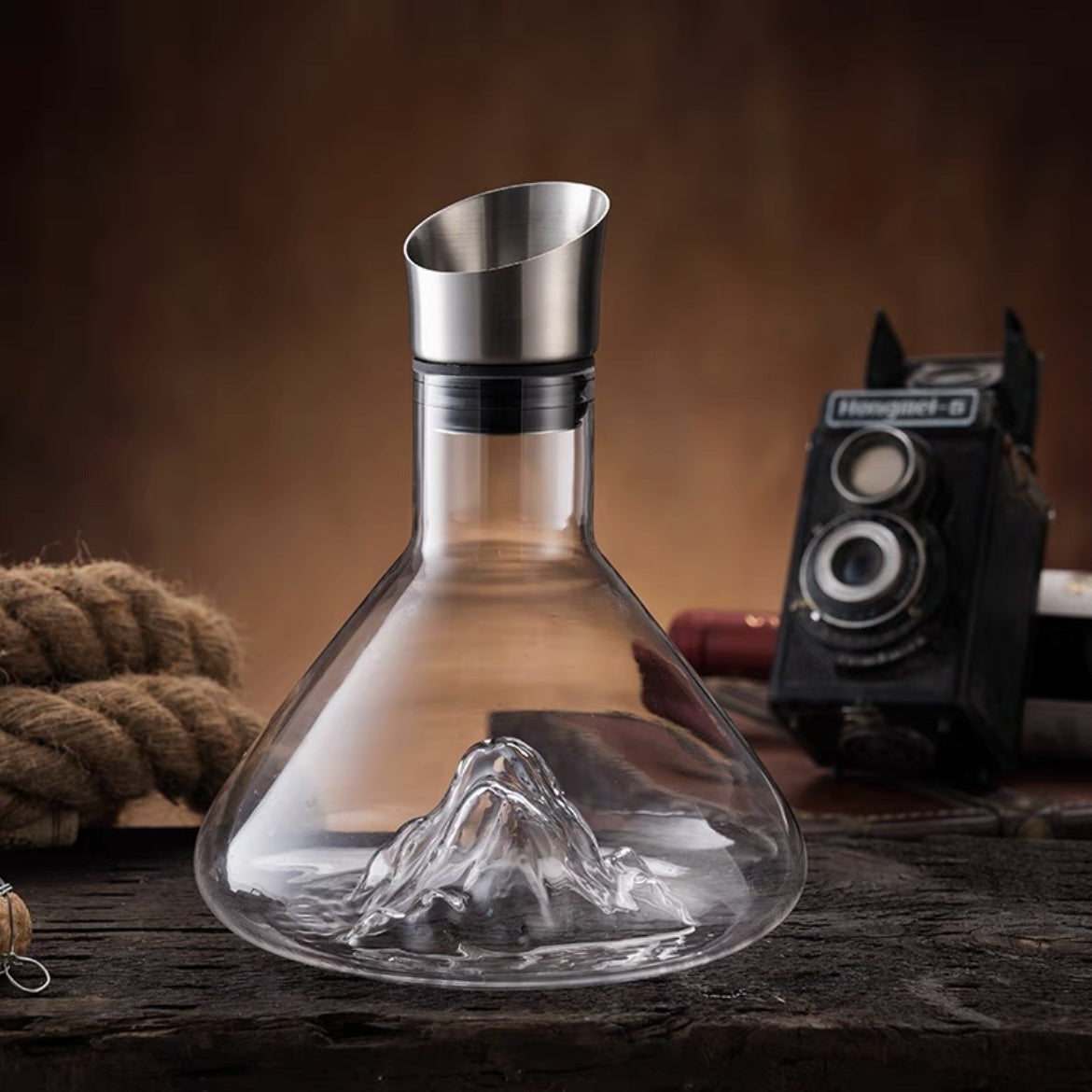 Iceberg Waterfall Glass Wine Decanter