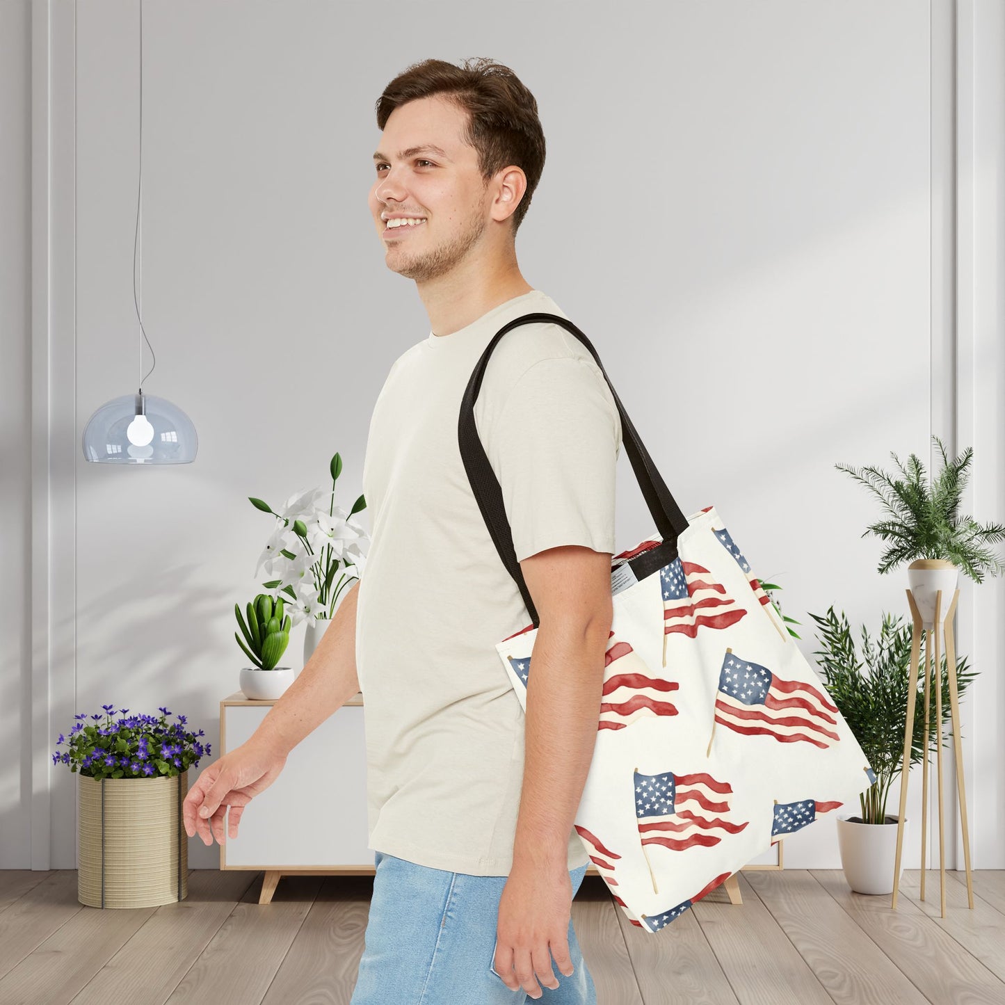Waves of Freedom Canvas Tote Bag