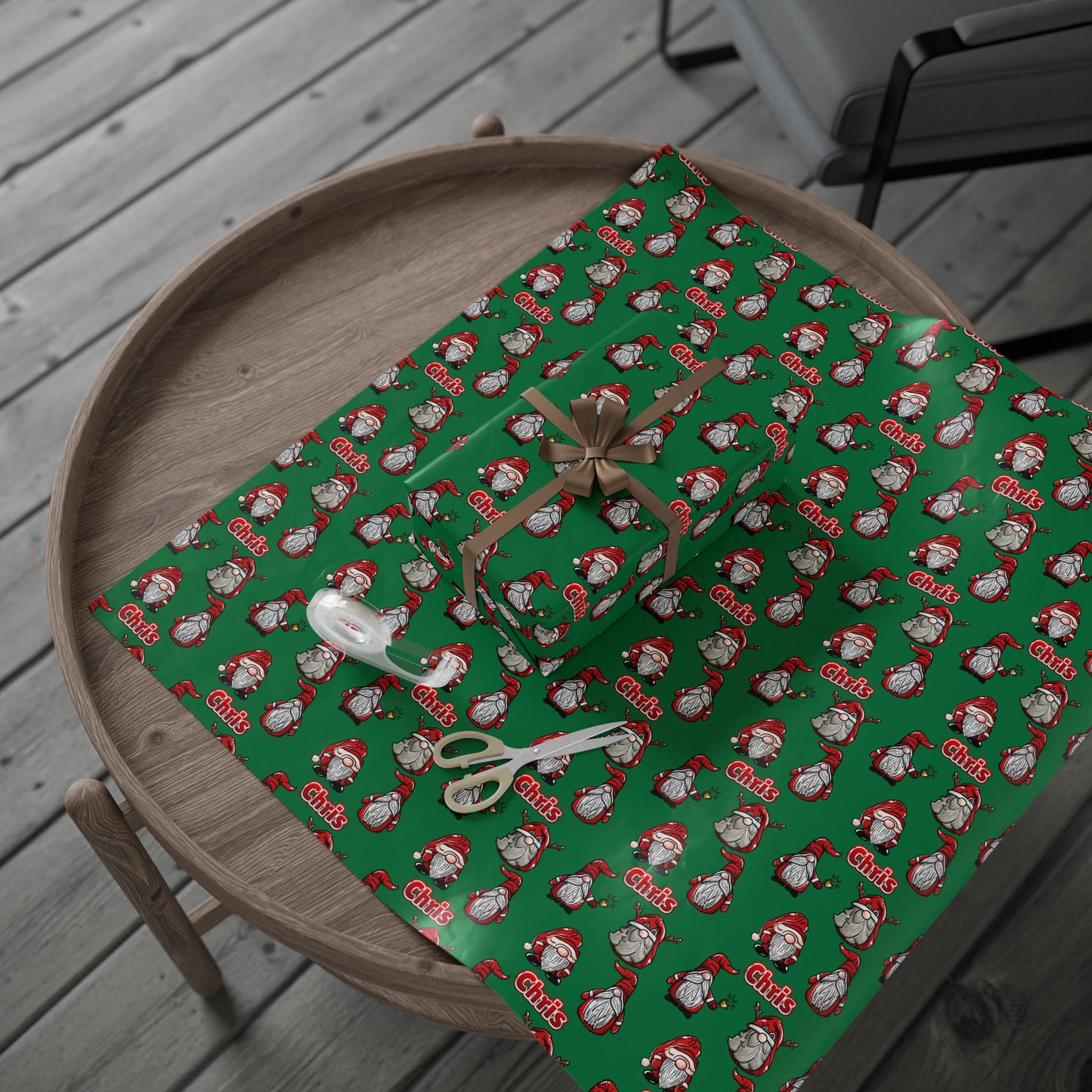 Santa Gnomes Custom Wrapping Paper (Chris)