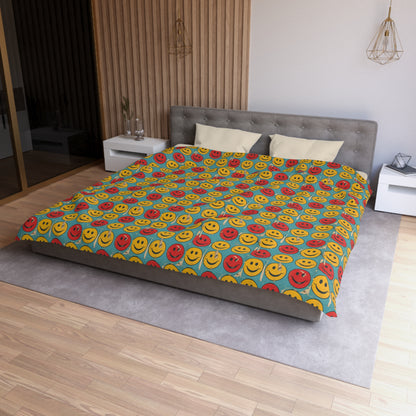 Retro Grins Microfiber Duvet Cover
