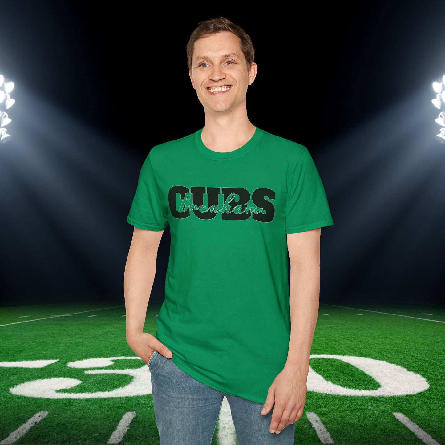 Brenham Cubs Double Text Adult T-shirt