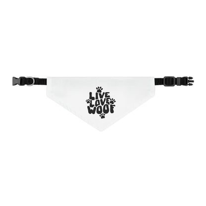 Live Love Woof Pet Bandana Collar